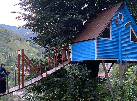 Sadece geceleri çalışarak, 3 günde ağaçtan ev yaptılar! Baba anlattı: Bu delilik