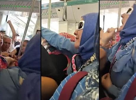 Bir koltuk tartışması tramvayı karıştırdı! 'Çocuklar kalksın' kavgası kamerada
