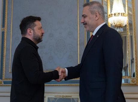 Dışişleri Bakanı Hakan Fidan, Ukrayna Devlet Başkanı Zelenskiy ile bir araya geldi