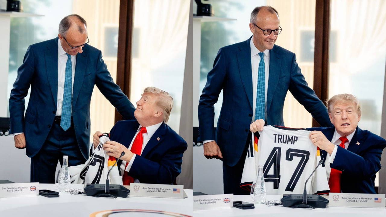 G7 Zirvesi’nde doğum günü sürprizi: Merz’den Trump’a forma hediyesi