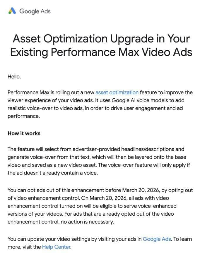 Google Ads, Maksimum Performans video reklamlarına yapay zeka seslendirmesi ekliyor