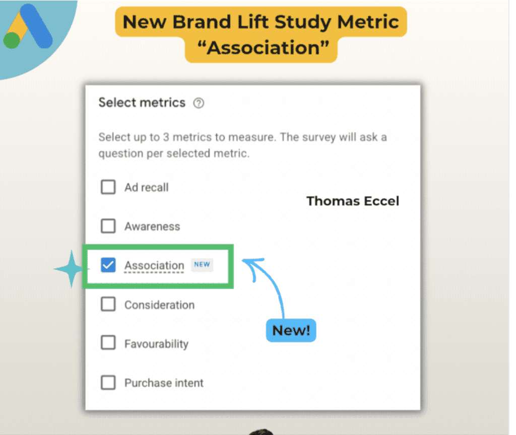 Google Ads, Brand Lift Çalışmalarına "İlişkilendirme" metriğini ekliyor