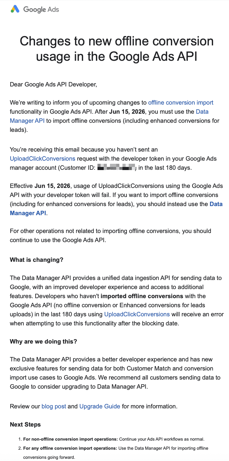 Google, çevrimdışı dönüşüm içe aktarma işlemlerini Google Ads API'nin dışına taşıyor