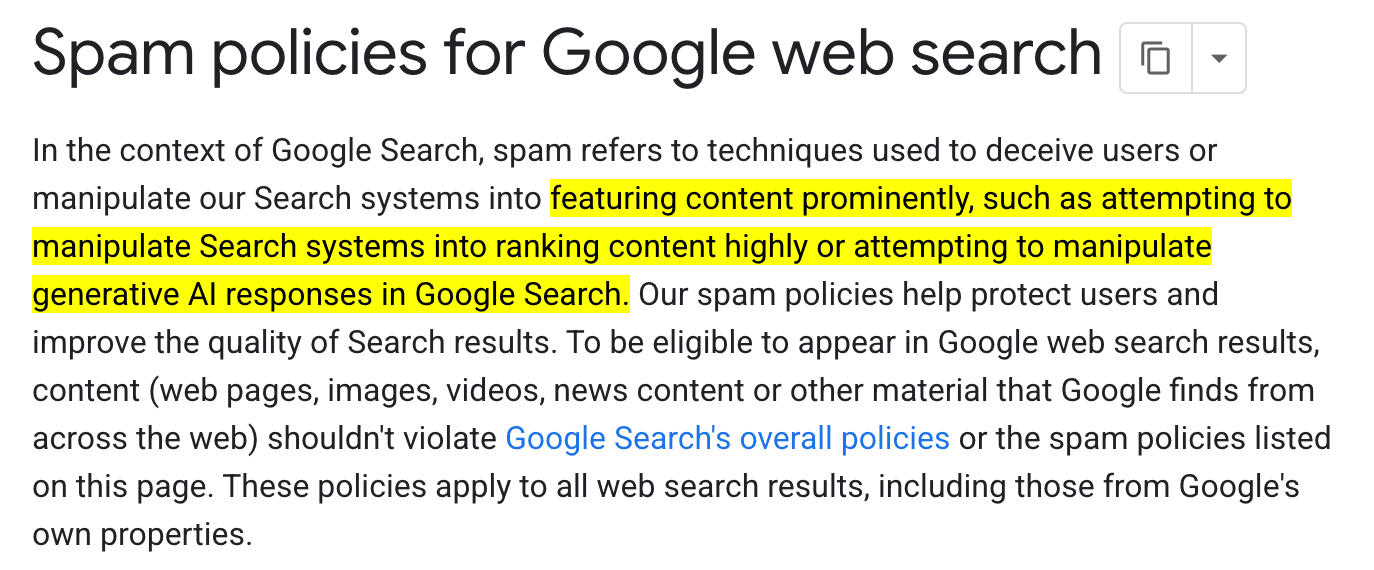 Google, üretken AI yanıtları için geçerli olduğunu açıklığa kavuşturmak amacıyla arama spam politikalarını günceller