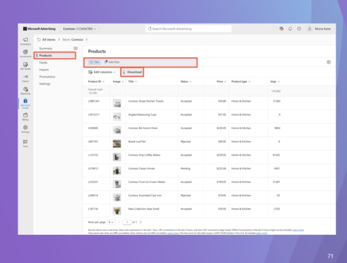 Microsoft Ads, katalog bilgileri için Ürün Gezgini'ni kullanıma sunuyor