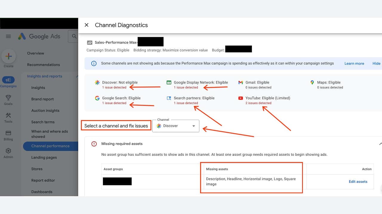 Google, Maksimum Performans'a Kanal Teşhis Aracı'nı ekledi