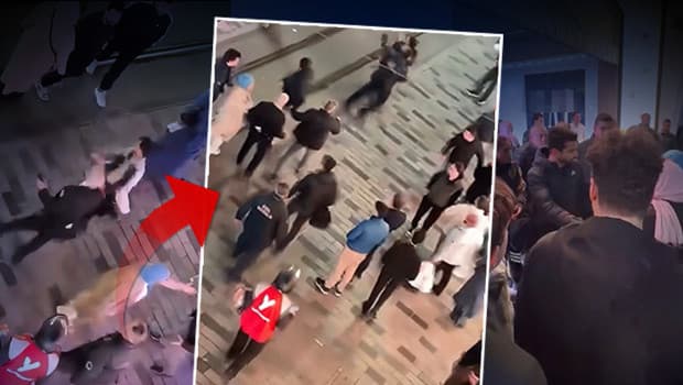 Taksim'de ortalığı karıştıran kavga! Yeğenini teyzesi kurtardı