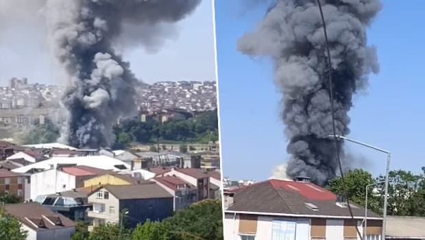 Arnavutköy'de fabrika yangını kontrol altına alındı