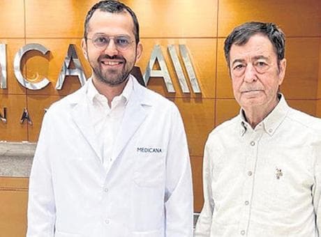 Karnından 8 kiloluk tümör çıkartıldı