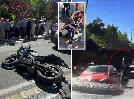 Tekirdağ'da feci kaza! İki şeridin arasına girdi, iki araca çarptı: Dehşet anları kamerada