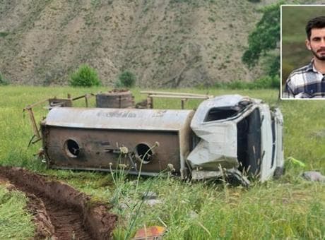 Su tankeri şarampole devrildi! 1 ölü, 1 ağır yaralı