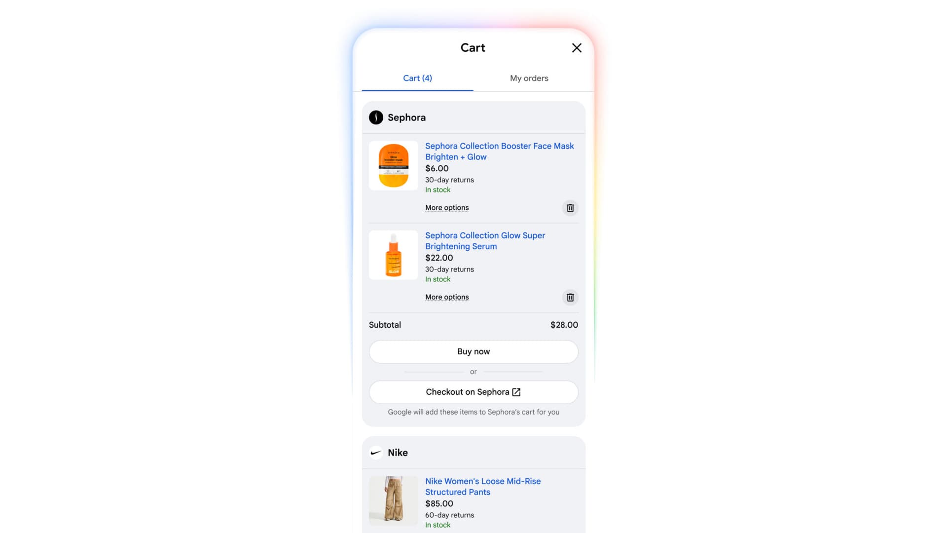 Google Arama Evrensel Sepeti, UCP ve AP2'yi genişletiyor